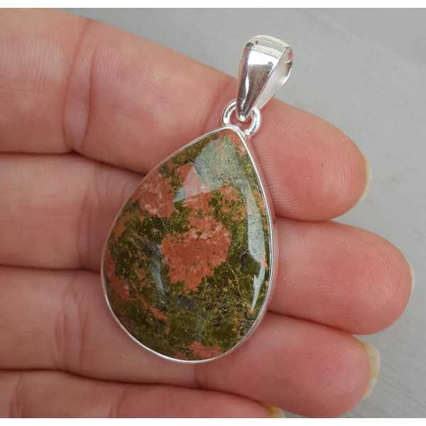 Silver pendant with cabochon cut Unakiet