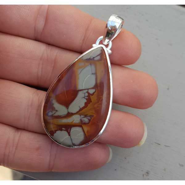 Silver pendant oval Noreena Jasper