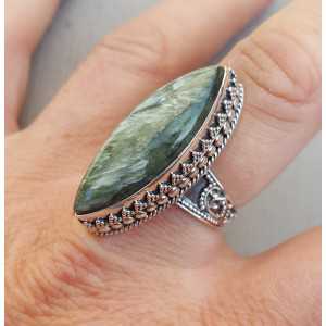 Silber ring mit marquise Seraphiniet editiert Einstellung 18 mm