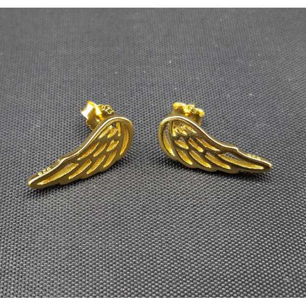 Oorknoppen wing in silver gold or rose gold