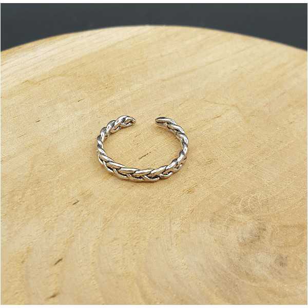 Silver link ring adjustable