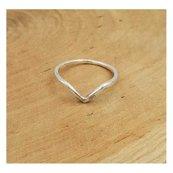 Silver V ring 17 or 18 mm