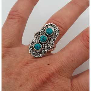 Silver ring set with Turquoise