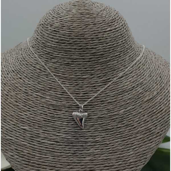 Silver necklace with haaientand pendant