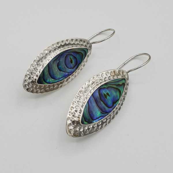 Silber Ohrringe-set mit marquise Abalone-Muschel