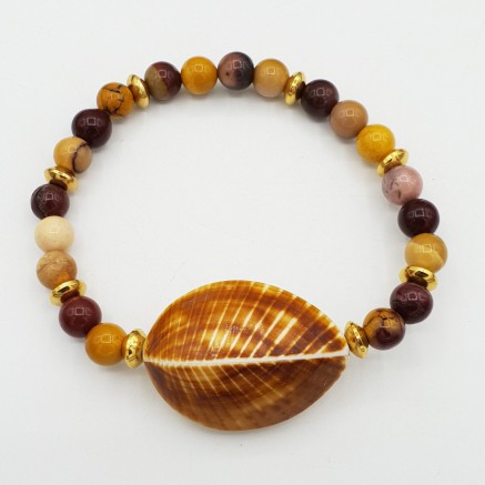 Armband mit Mookaiet und shell