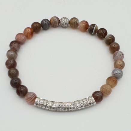 Armband Aus Botswana-Achat