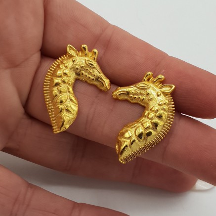 Gold plated Giraffe earrings