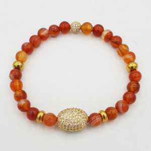 Bracelet made of amber, Botswana Agate