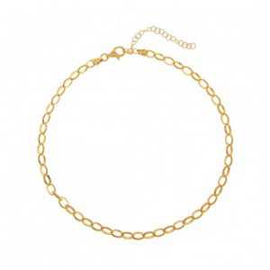 Gold plated link choker Halskette