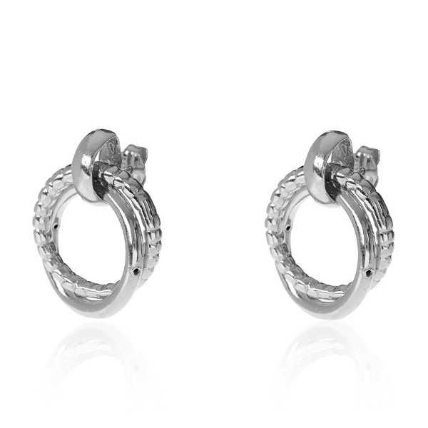 925 Sterling silver earrings, double rings