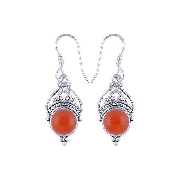 copy of 925 Sterling silver-creoles with a Pearl earring