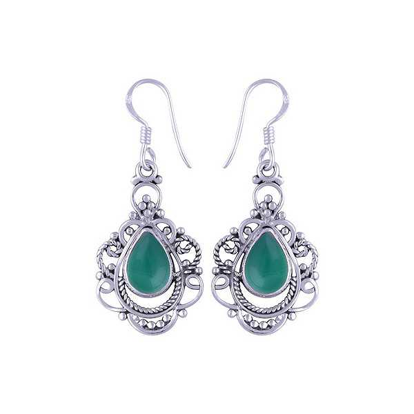 copy of 925 Sterling silver-creoles with a Pearl earring