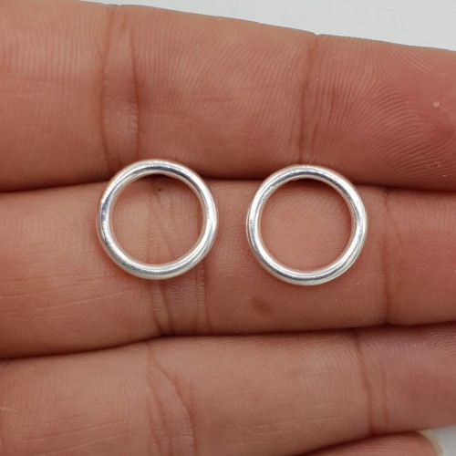 925 Sterling Silver Open Ring ear buttons