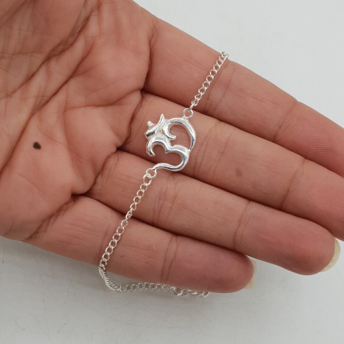 925 Sterling silver bracelet ohm sign