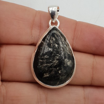 925 Sterling Silver Pendant Gold Seraphinite