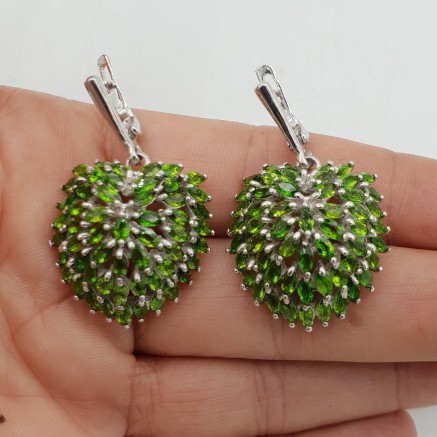 925 Sterling Silver earrings with Tsavoriet