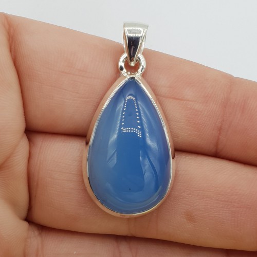 925 Sterling Silber Anhänger Drop -Shaped Chalcedon