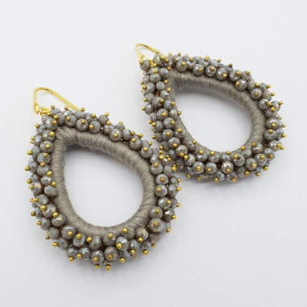 Gilded glassberry earrings gray