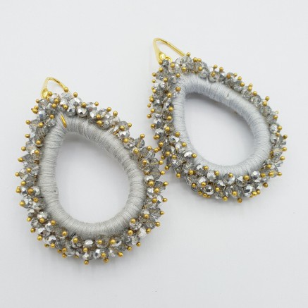 Gold Glassberry Earrings Silver