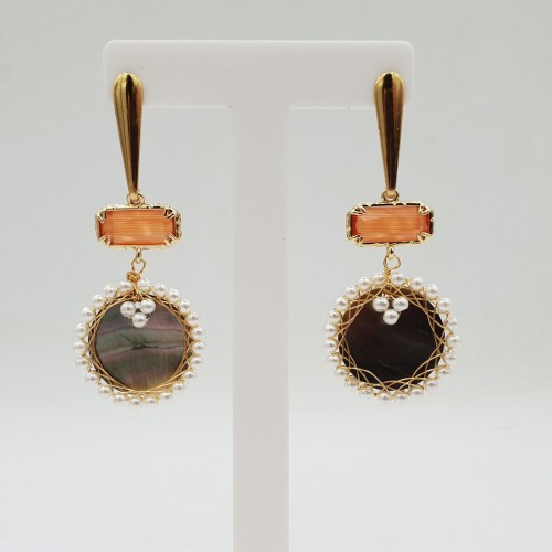 Gilt earrings mother -of...