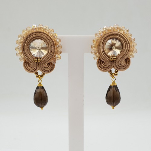 Gilded earrings handmade...