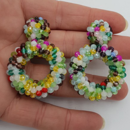 Glassberry Earrings Open Ring Multi colors