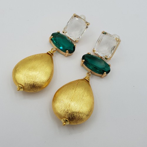 Gold -in earrings crystal...