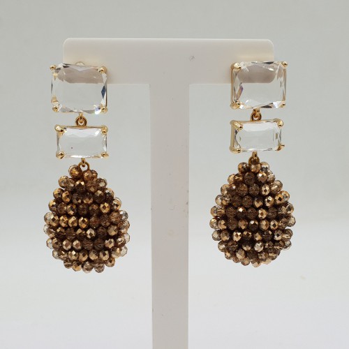 Gilded earrings drop golden...