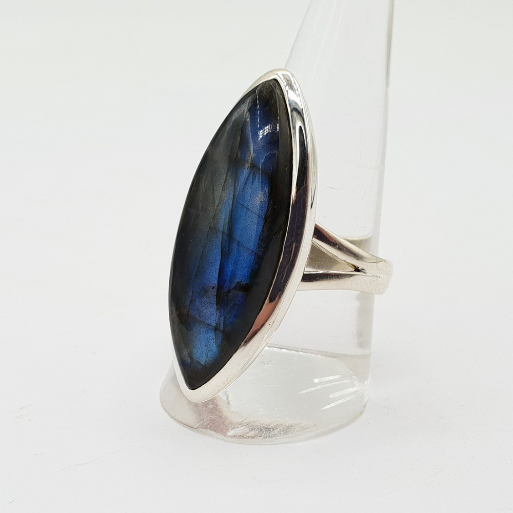 925 Sterling Zilveren Ring Marquise Labradorite 18.5 mm