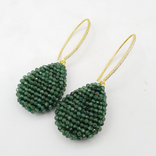 Gilded earrings with...