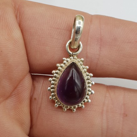 925 Sterling Silber -Anhänger mit Amethyst