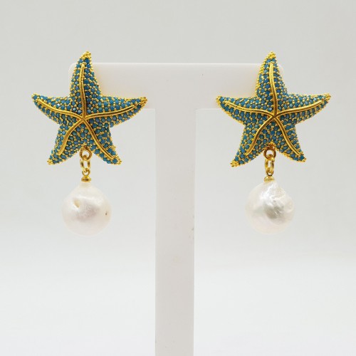 Gilded earrings starfish...