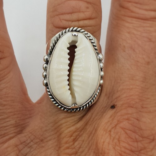 925 Sterling Zilveren Ring mit Cowrie Schelp