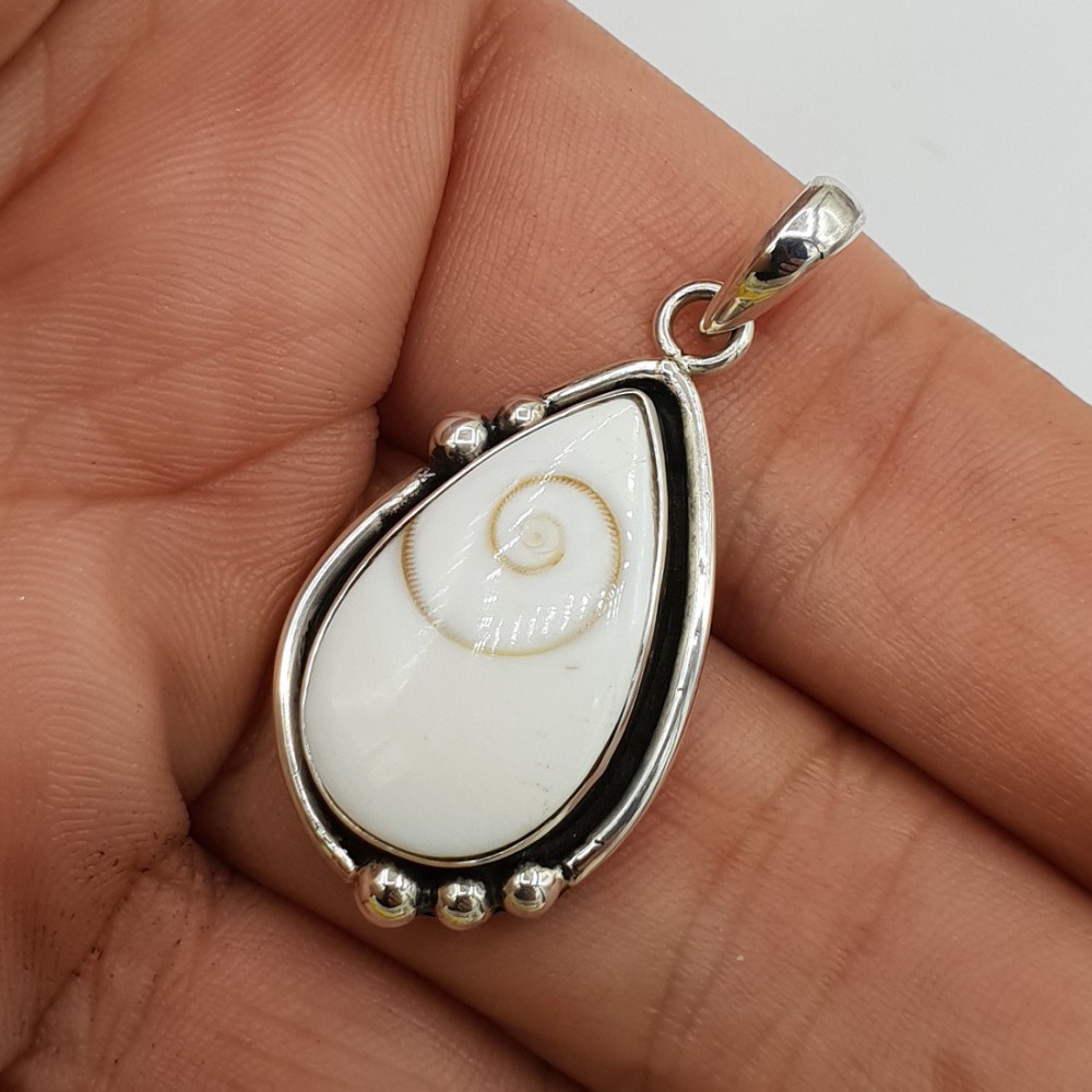 925 Sterling Silver Pendant with Shiva Schelp