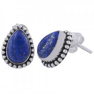 925 Sterling zilveren oorknoppen Lapis Lazuli