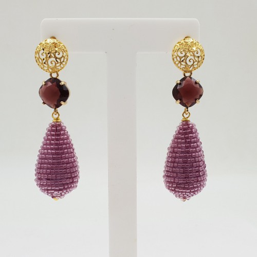 Gilded earrings with...