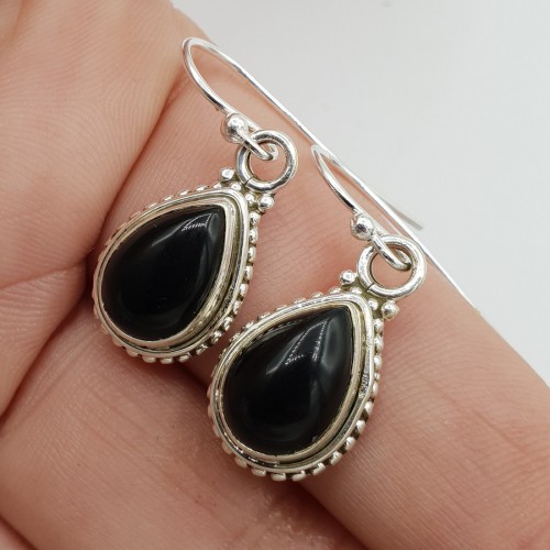 925 Sterling silver earrings Black Onyx