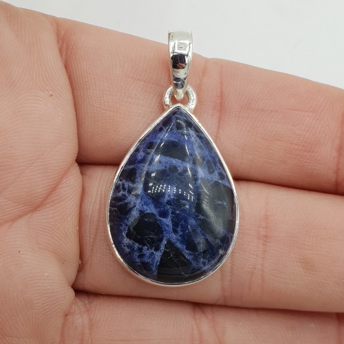 925 Sterling silver pendant with sodalite