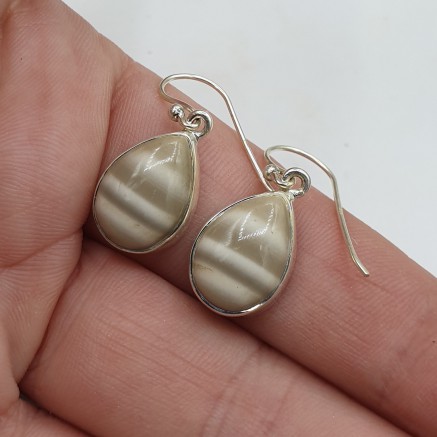 925 Sterling silver earrings with Flint