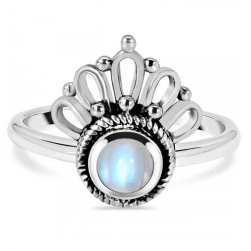 925 Sterling Silber Ring Mondstein