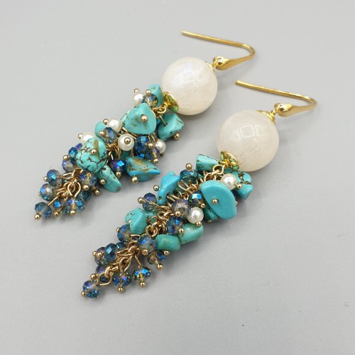 Gilded earrings with...