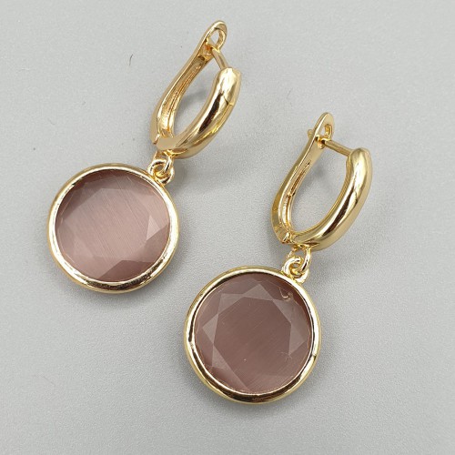 Gilt earrings round old...