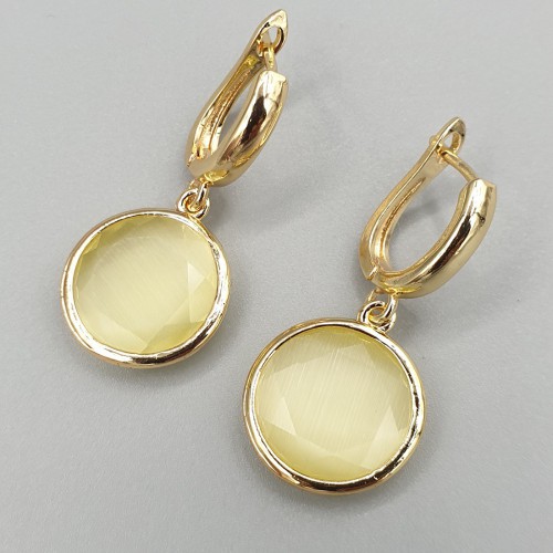 Gilt earrings round light...