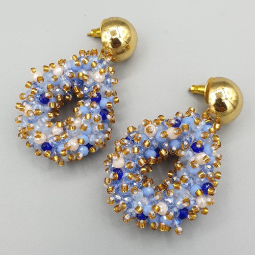 Gilt earrings open drop...