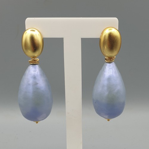 Gilt earrings large light...