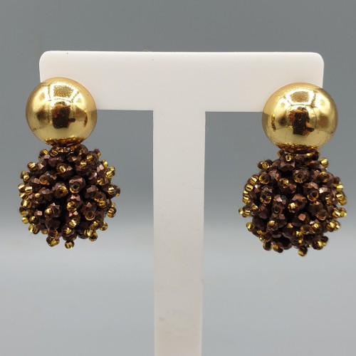 Gilt earrings ball...