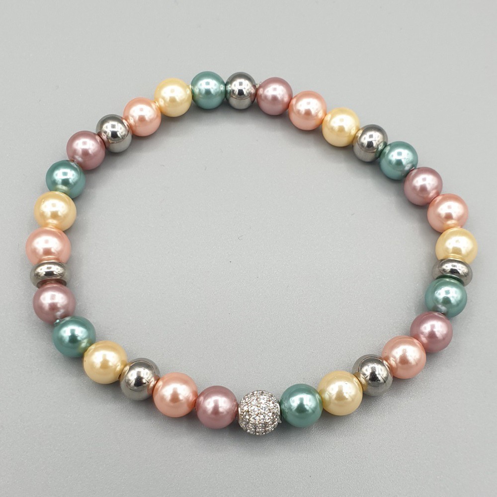 Bracelet various colors pearls