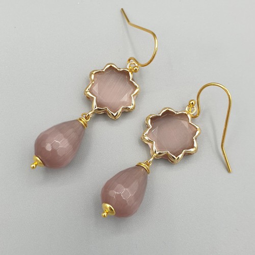 Gilded earrings with old...