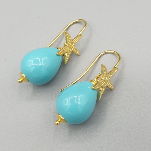 Earrings with turquoise...